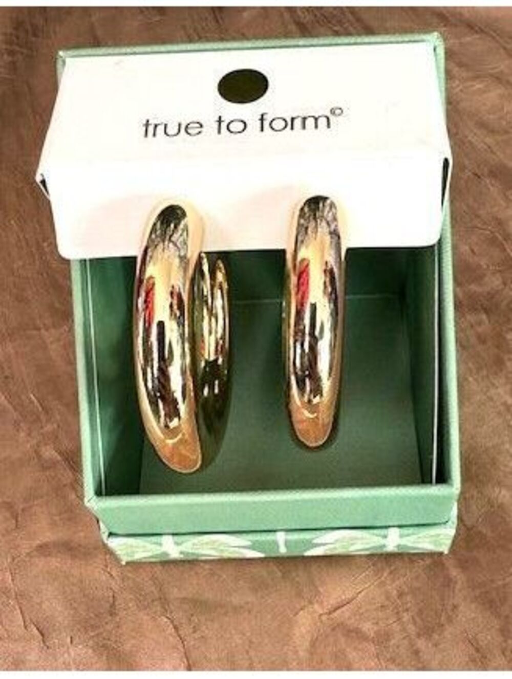 True to Form Plated Thick Hoop Earrings